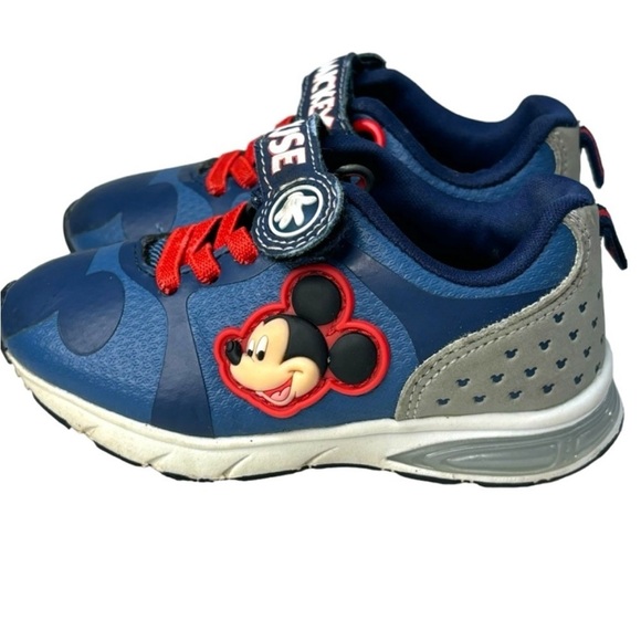 Micky Mouse Sneakers blue and red toddler child size 7 - Picture 9 of 9
